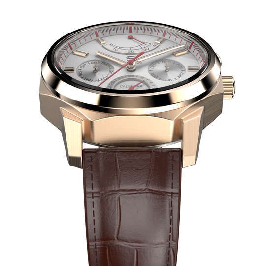 SOVRYGN Calendar Rose white wristwatch for men