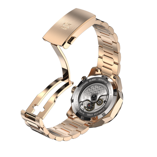 SOVRYGN Calendar Rose white wristwatch for men