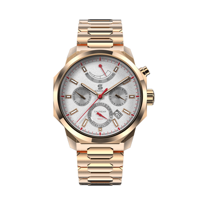 SOVRYGN Calendar Rose - White Watch