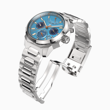 SOVRYGN Calendar Steel - Aqua Blue Watch