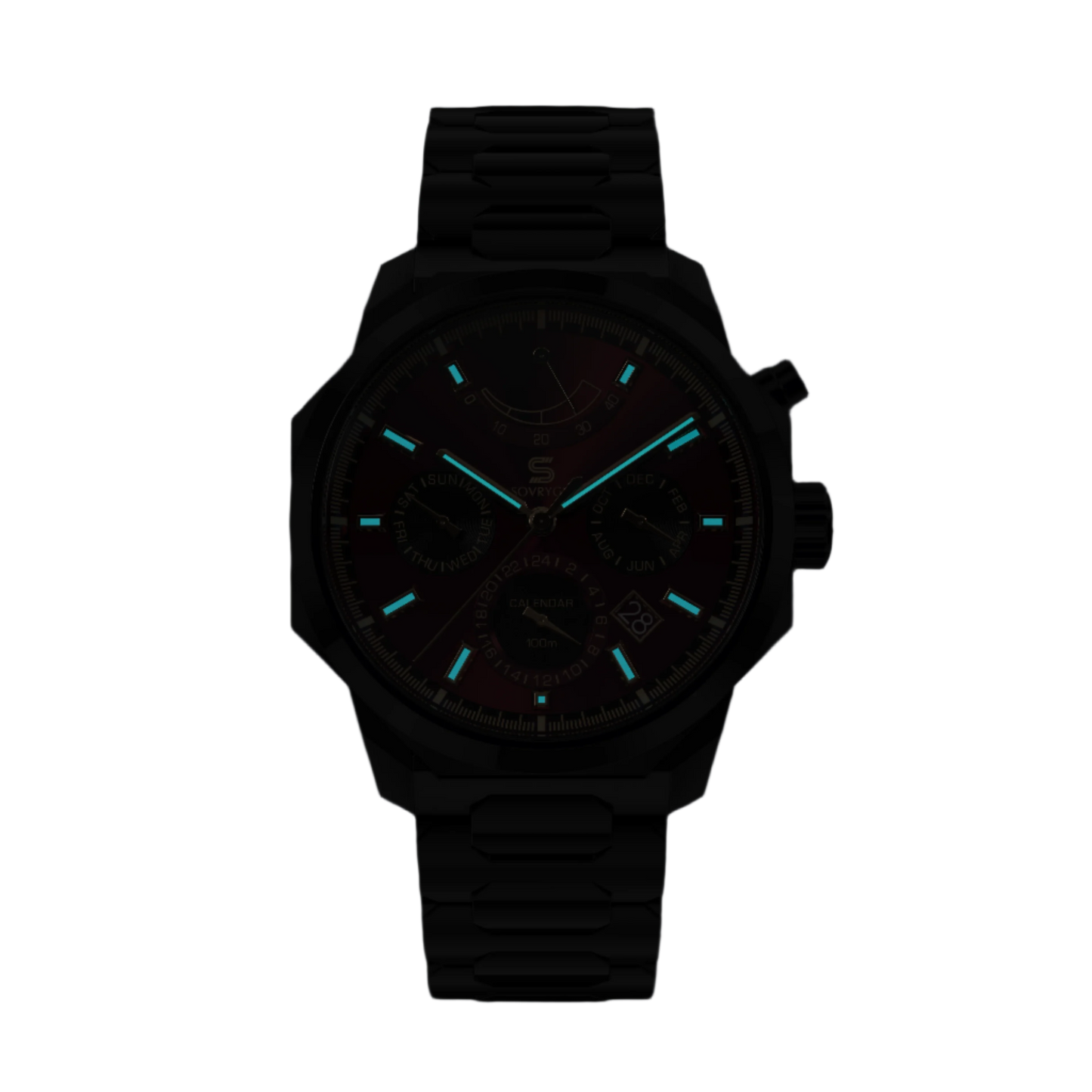 SOVRYGN Calendar midnight edition wristwatch for men