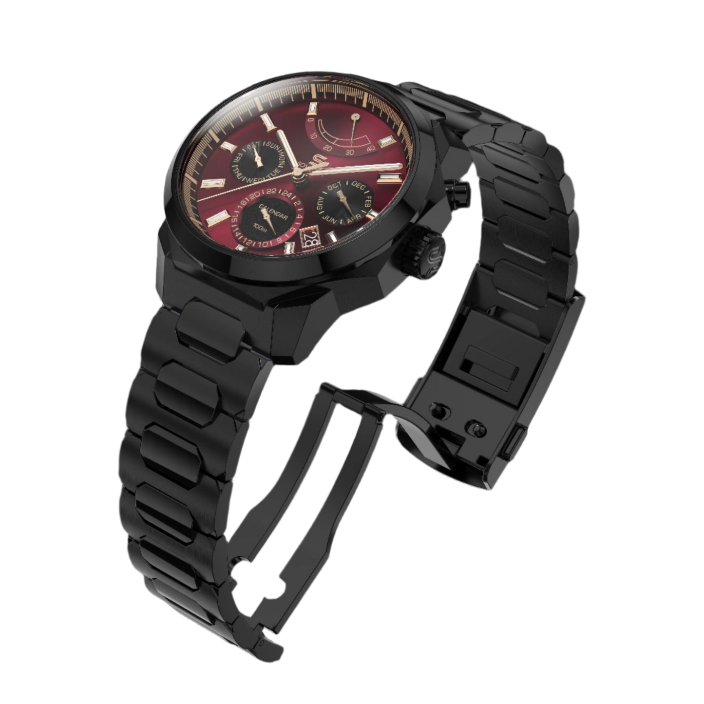 SOVRYGN Calendar midnight edition wristwatch for men