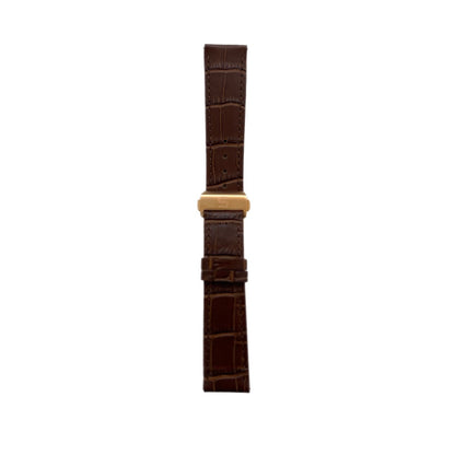SOVRYGN Brown leather strap with rose gold deployment clasp
